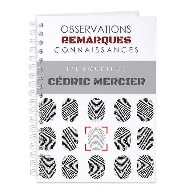 Carnet de notes personnalisé pour policier
