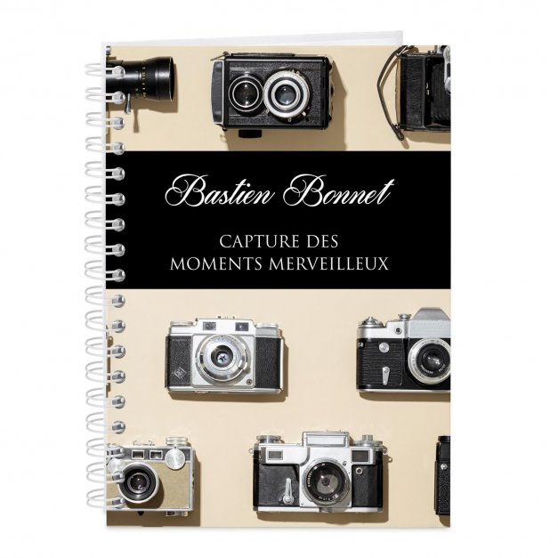 Carnet de notes personnalisé pour photographe