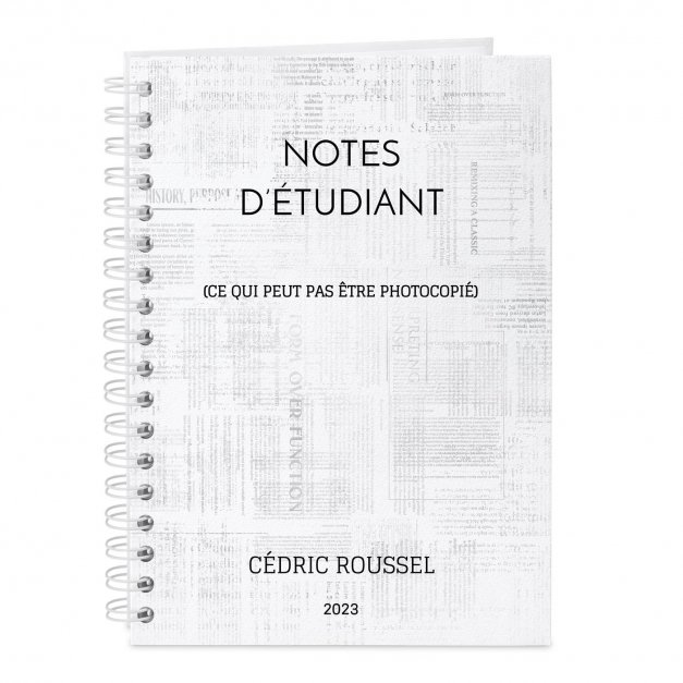 Carnet de notes personnalisé pour étudiant