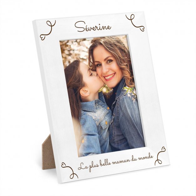 Cadre photo personnalisé en bois pour la meilleure maman