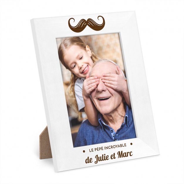 Cadre photo personnalisé en bois pour grand-père 