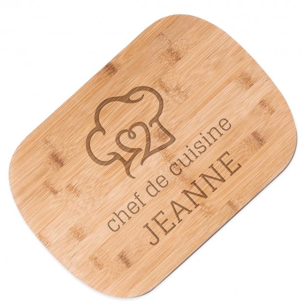 Planche à découper en bambou personnalisée pour une femme pour la Saint-Valentin