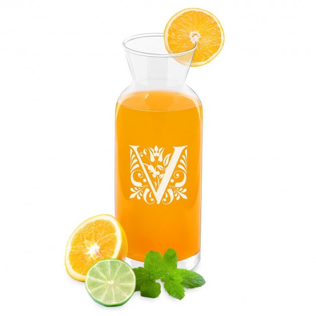 Carafe à eau en verre personnalisée pour elle ou pour lui pour l'anniversaire