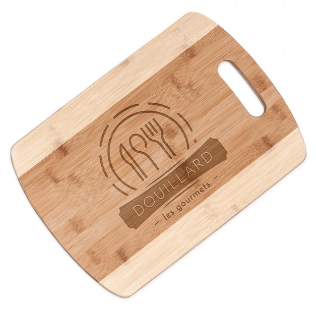 Planche à découper en bambou personnalisable pour une crémaillère