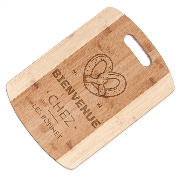 Planche à découper en bambou personnalisable pour un couple pour une crémaillère