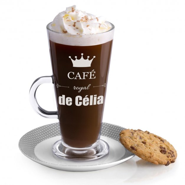 Verre à café avec gravure pour l'anniversaire d'une copine