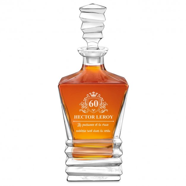 Carafe Geometric avec gravure pour lui pour ses 60 ans