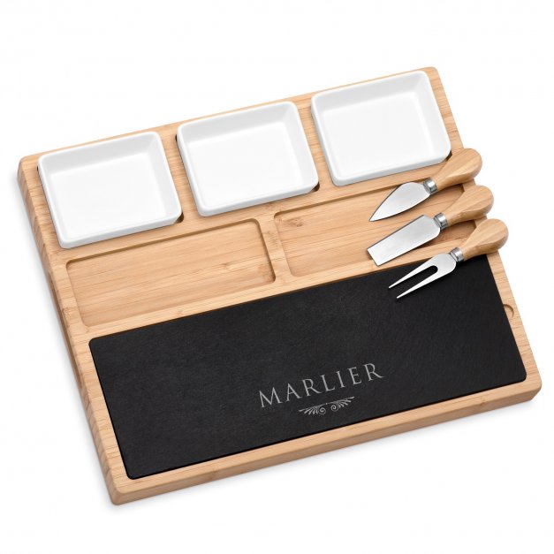 Plateau à fromage avec pierre gravée pour un couple pour mariage