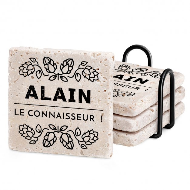 Set de sous-verres en pierre avec impression pour un mari pour l'anniversaire de mariage