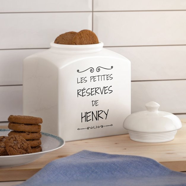 Pot à biscuits en céramique personnalisé pour lui