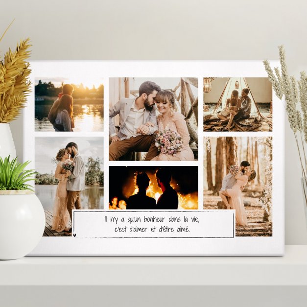 Collage photo sur toile personnalisée pour amis