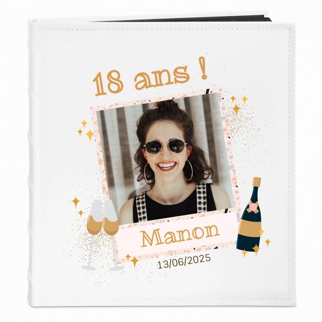 Album photo avec votre photo personnalisée pour femme 18 ans anniversaire