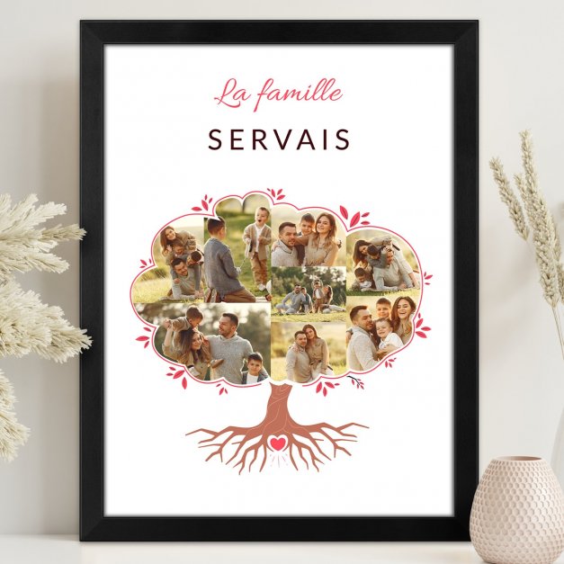 Poster encadré personnalisé avec votre photo de famille