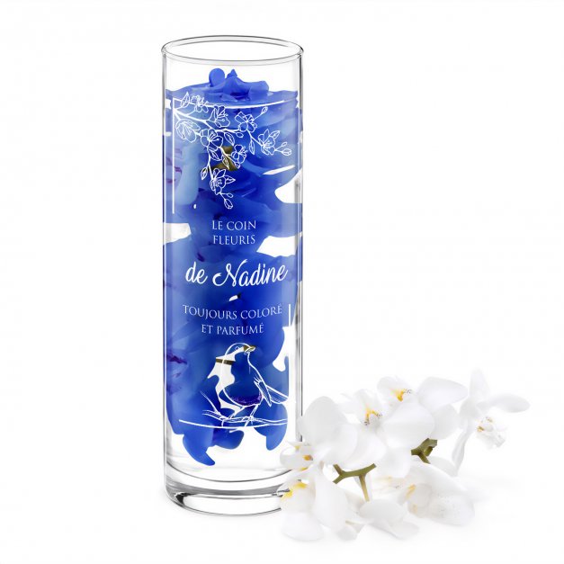 Vase en verre personnalisé pour l'anniversaire d'une copine
