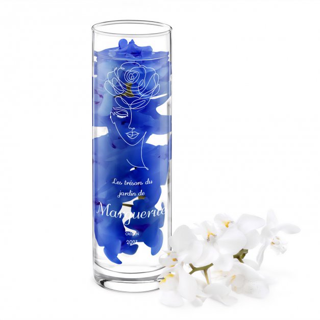 Vase en verre personnalisé pour l'anniversaire d'une femme