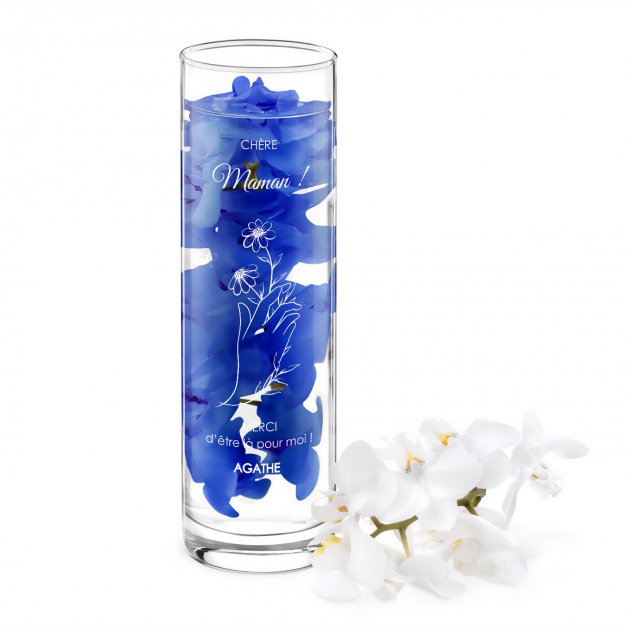 Vase en verre personnalisé pour maman pour son anniversaire