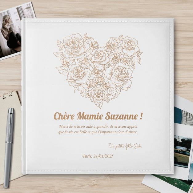 Album photo grand format avec personnalisation pour la fête des grands-mères