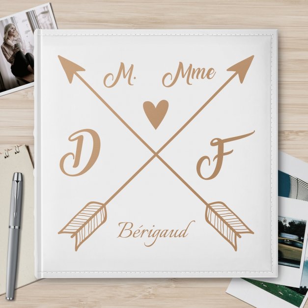 Album photo grand format avec personnalisation pour couple m. et mme