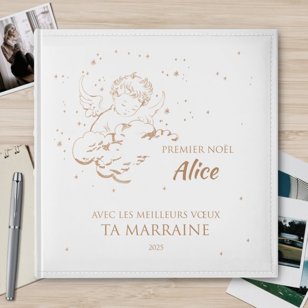 Album photo grand format avec personnalisation pour une fille pour Noël