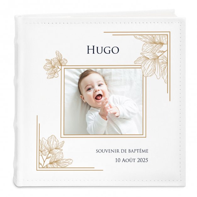 Album photo avec personnalisation et votre photo pour le baptême d'un neveu
