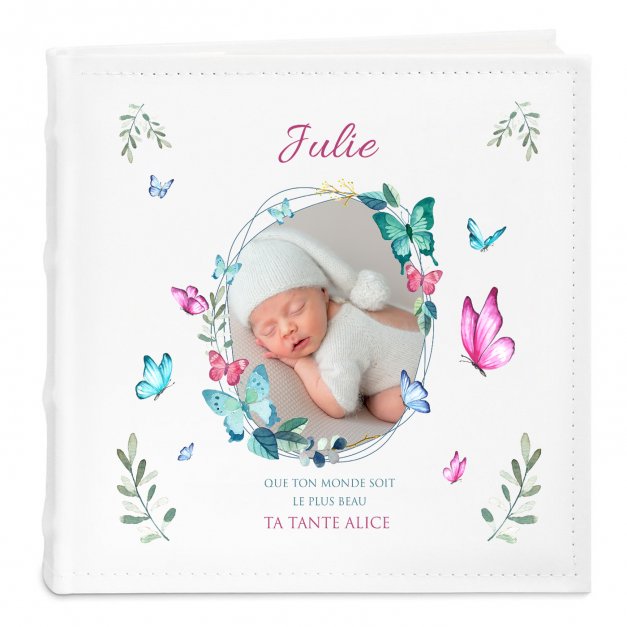 Album photo personnalisé avec impression et votre photo pour la naissance d'une nièce