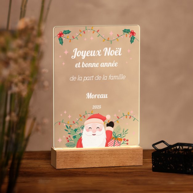 Lampe LED personnalisée de taille L pour Noël