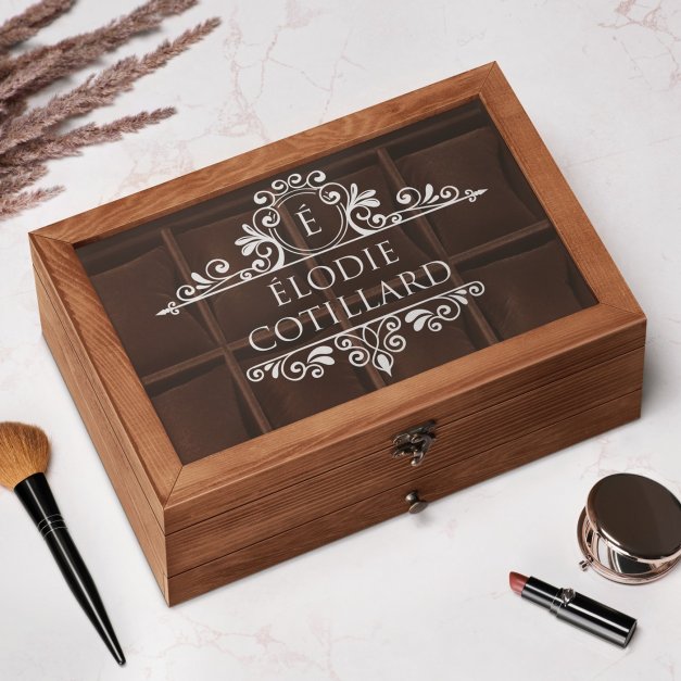 Coffret à montres et bijoux personnalisé pour l'anniversaire d'une copine