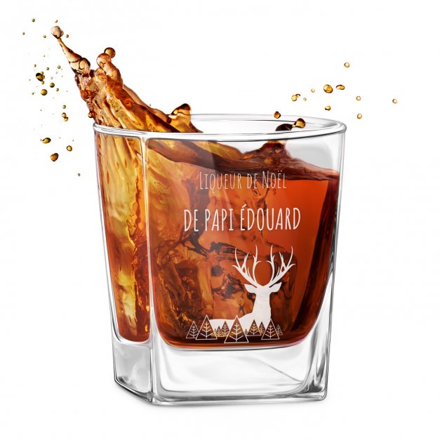 Verre à whisky avec gravure pour Noël pour grand-père