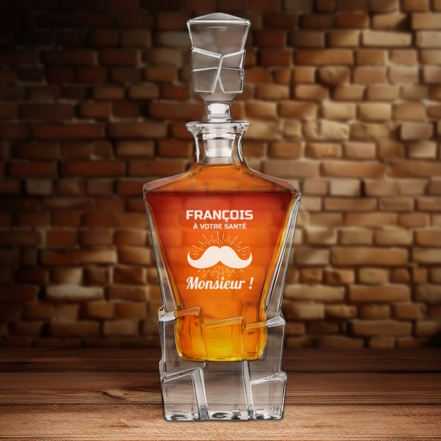 Carafe à whisky Ice Blink avec gravure pour monsieur