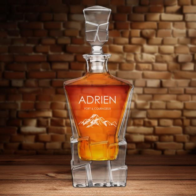 Carafe à whisky Ice Blink avec gravure pour l'anniversaire d'un ami