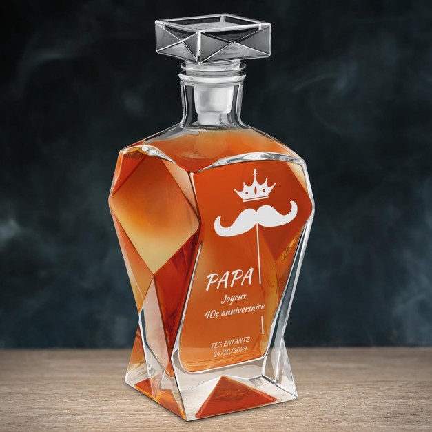 Carafe Courbe avec gravure pour lui pour 40e anniversaire