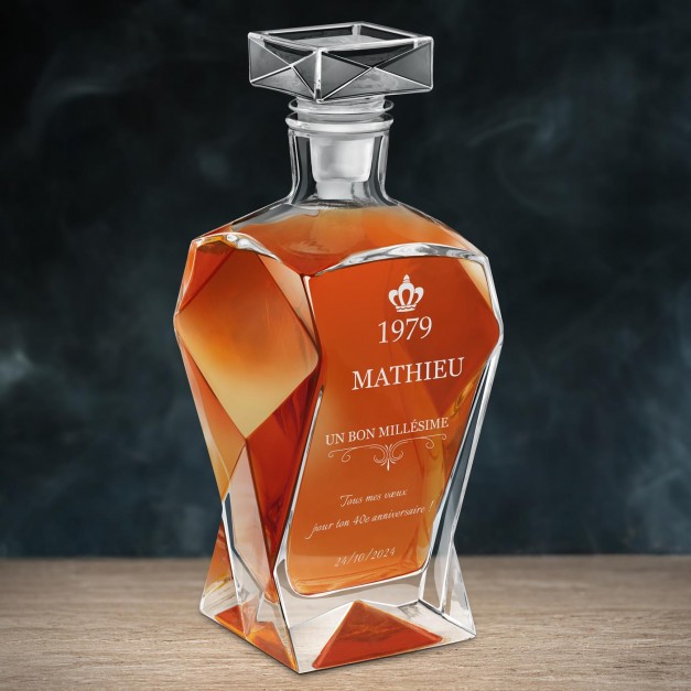 Carafe Courbe avec message gravé pour homme