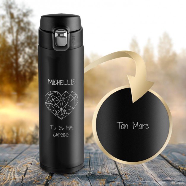 Mug thermos personnalisé pour une fiancée pour la Saint-Valentin