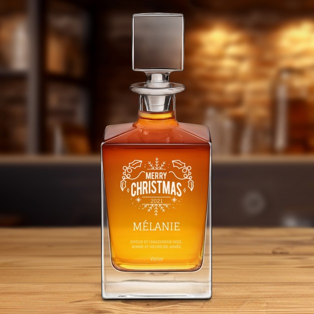 Carafe à whisky Cube avec gravure pour elle pour Noël