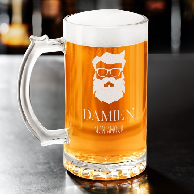 Verre à bière avec personnalisation pour un mari pour la Saint-Valentin
