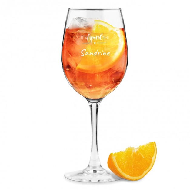 Verre Aperol Spritz avec gravure pour elle  pour anniversaire