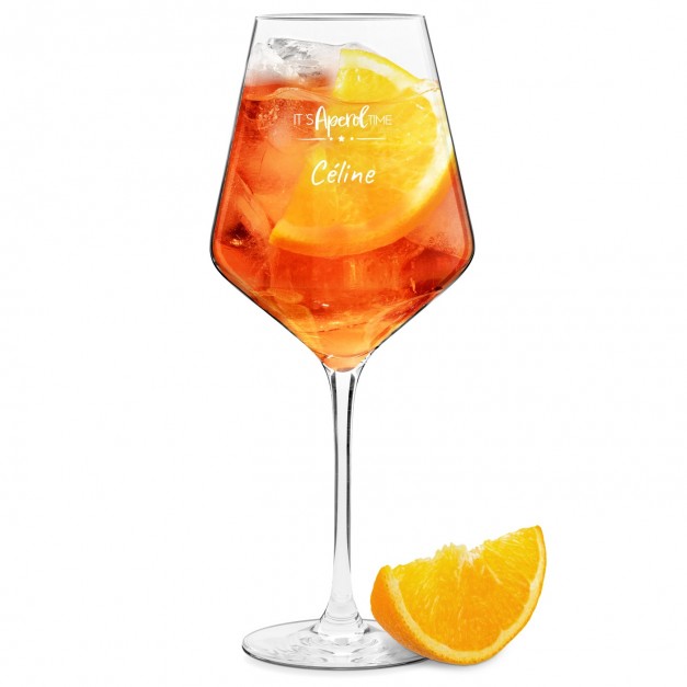 Verre à aperol spritz AVANT-GARDE avec gravure pour femme