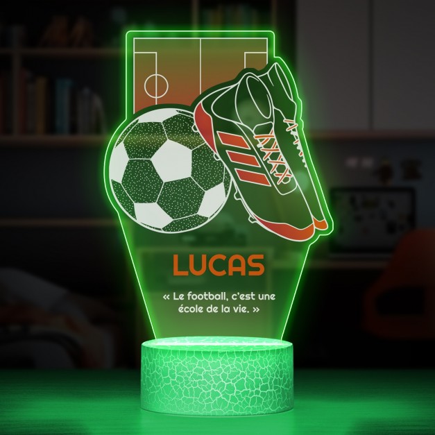 Lampe LED 3D avec impression pour un supporter fidèle