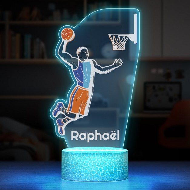Lampe LED 3D avec impression basket-ball  