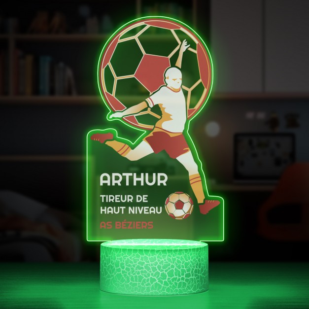 Lampe LED 3D avec impression football