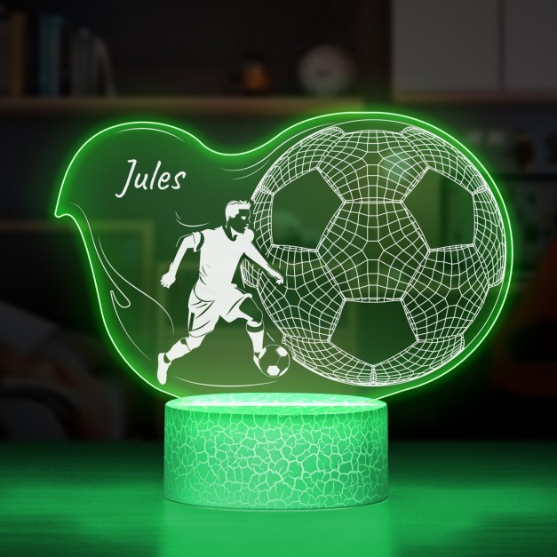 Lampe LED 3D avec impression pour un fan de foot 