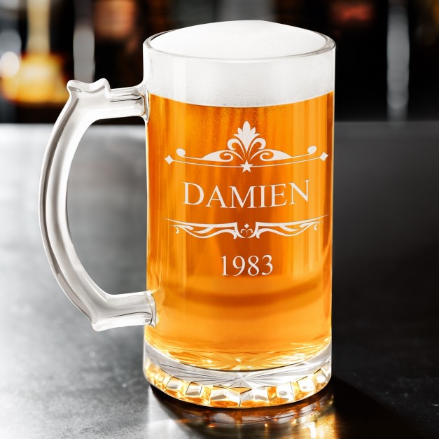 Verre à bière avec personnalisation pour saint valentin