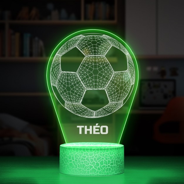 Lampe LED 3D avec impression ballon de football