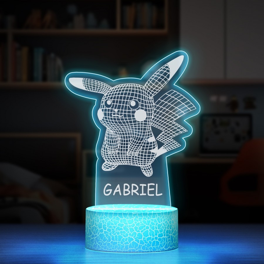 Lampe LED 3D Mickey avec socle au choix