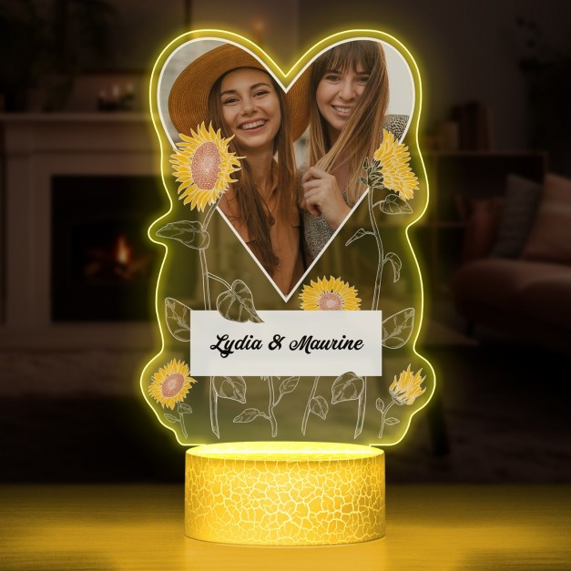 Lampe LED 3D avec impression pour une meilleure amie