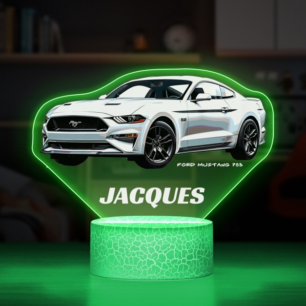 Lampe LED 3D avec impression Ford Mustang