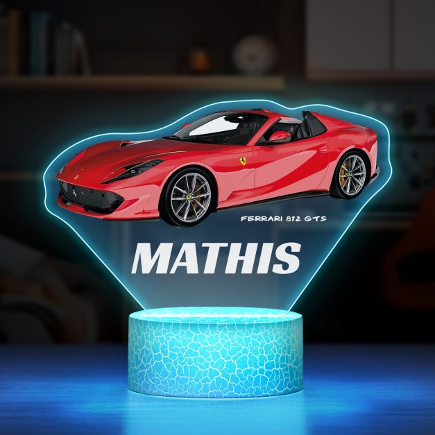 Lampe LED 3D avec impression Ferrari