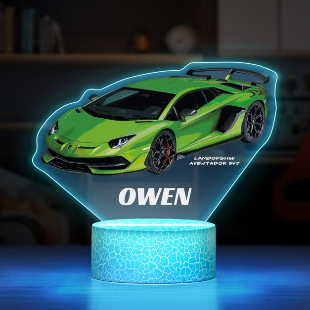 Lampe LED 3D avec impression Lamborghini