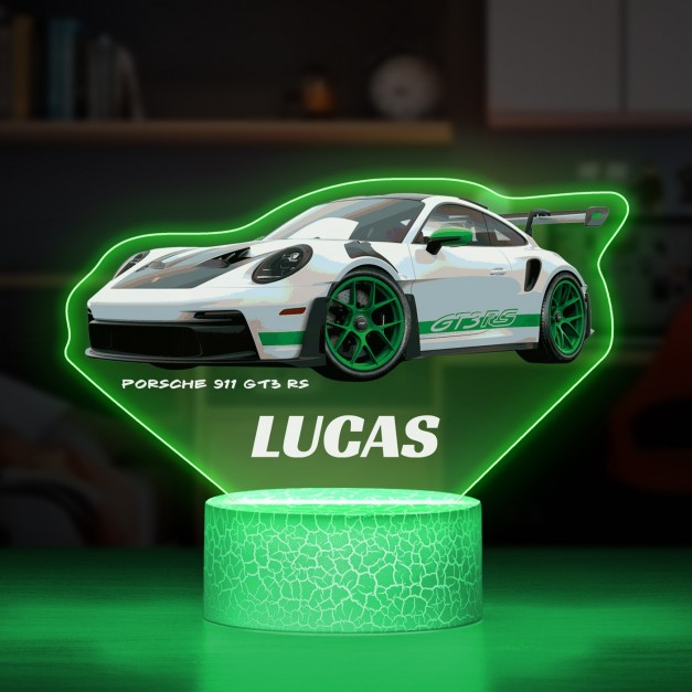 Lampe LED 3D avec impression Porsche  