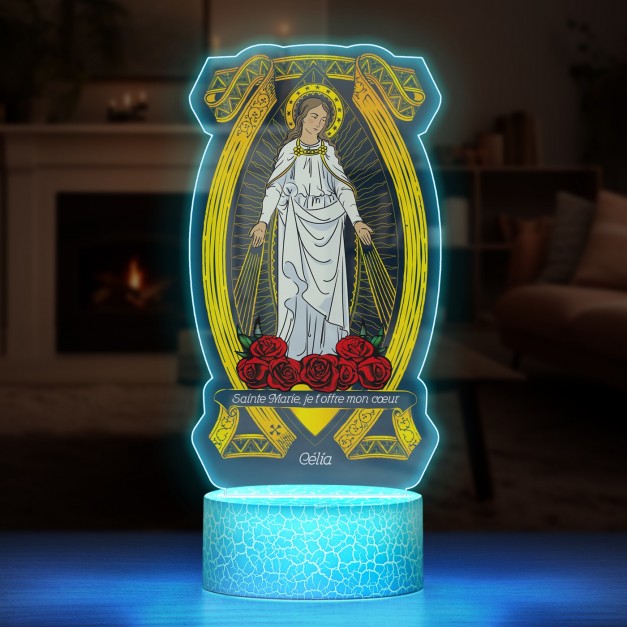 Lampe LED 3D avec impression Marie